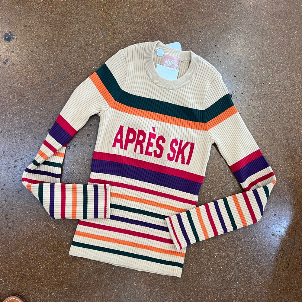 Show Me Your MuMu Multicolor Striped Après Ski Sweater